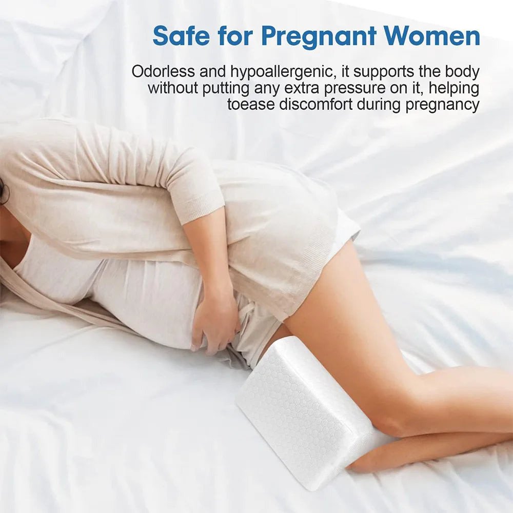 Orthopedic Memory Foam Knee Pillow – Ergonomic Leg Support for Side Sleepers