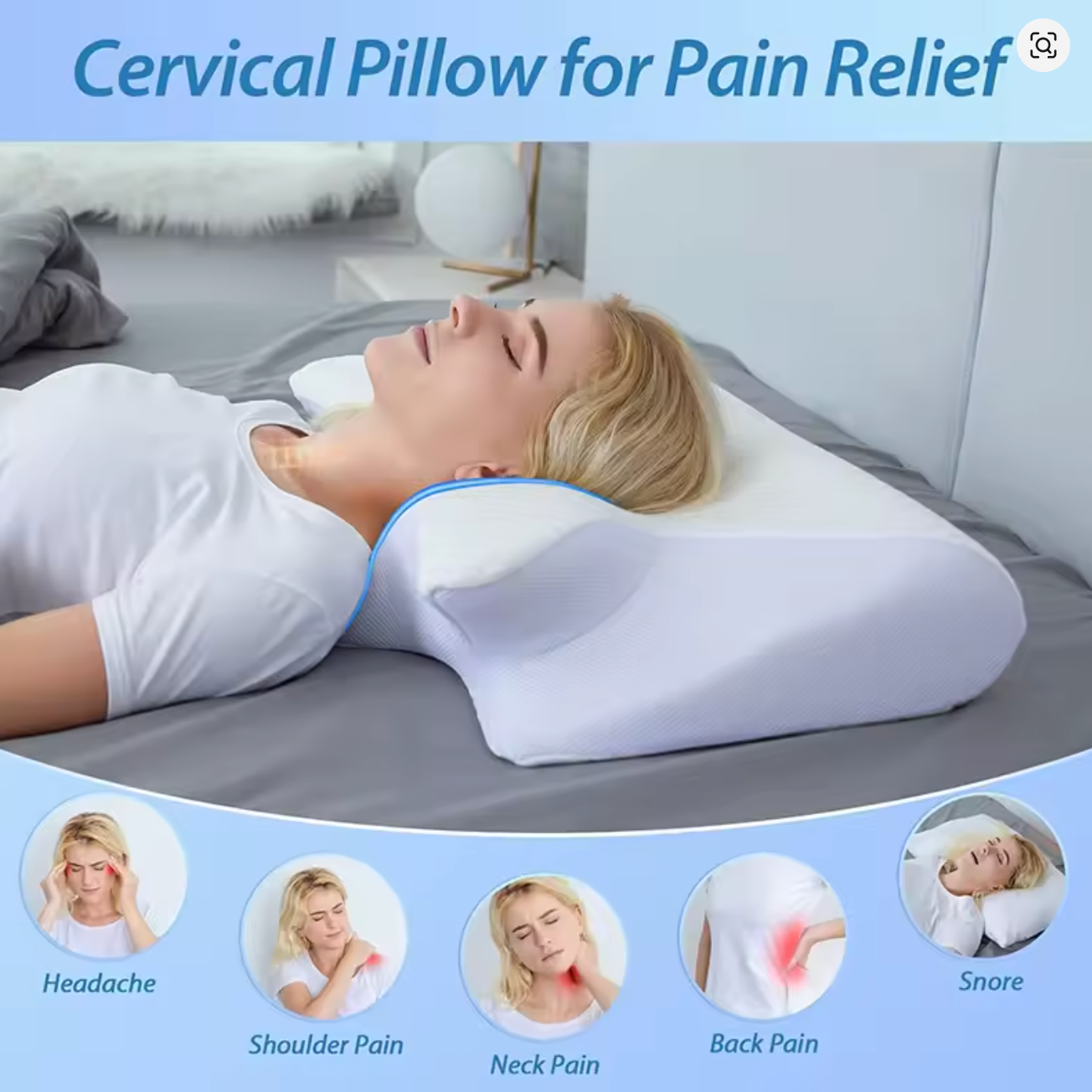 Premium Memory Foam Pillow for Neck Pain
