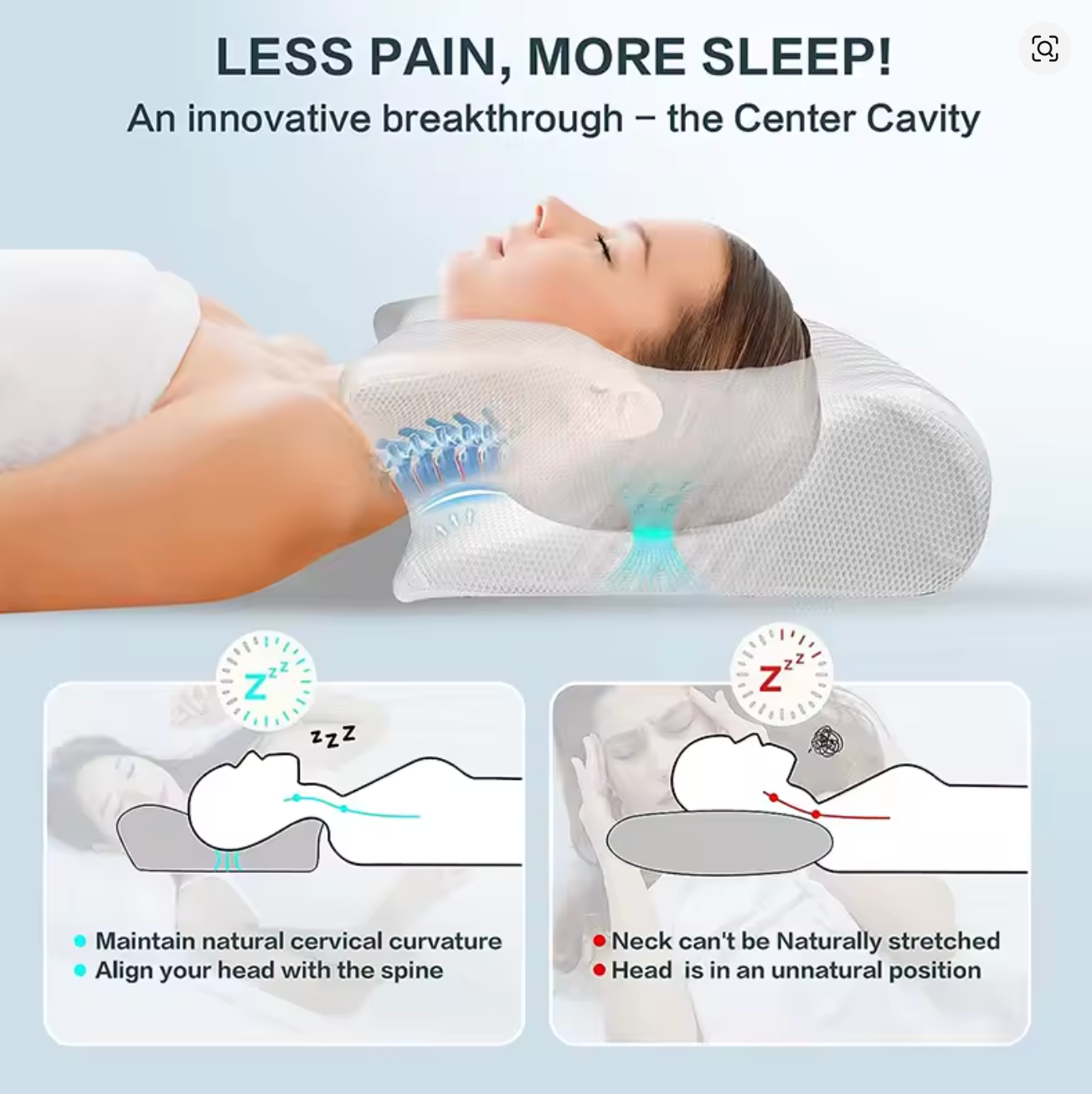 Premium Memory Foam Pillow for Neck Pain