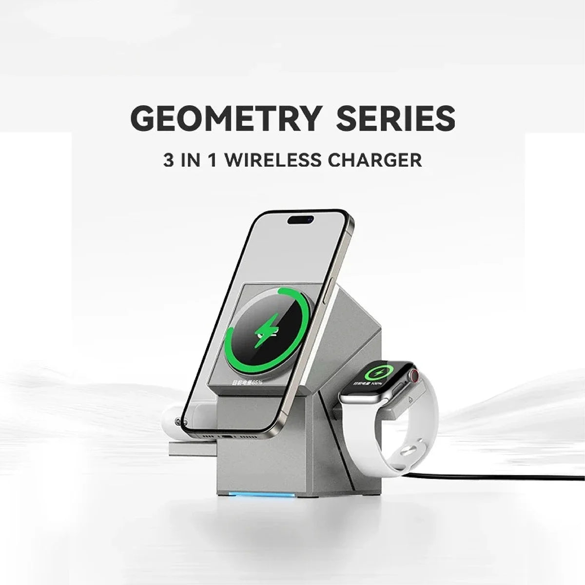 Qi2 Auto-Rotation 3-in-1 MagSafe Wireless Charger