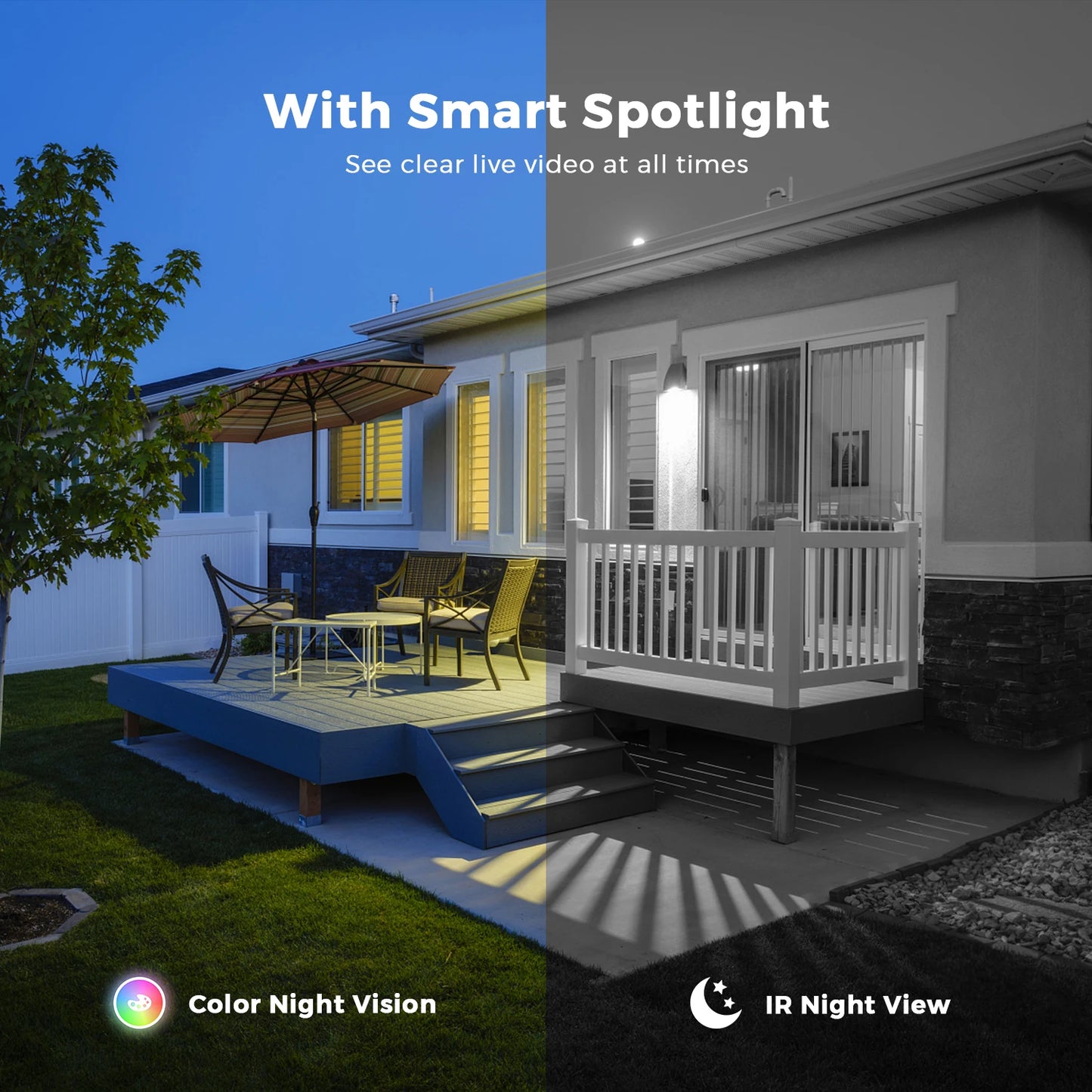 Dual-Lens PTZ WiFi Security Camera – AI Motion Detection, Color Night Vision