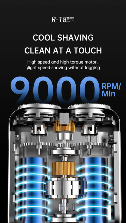 Mini Dual-Blade Electric Shaver – Rechargeable, Wet & Dry Use