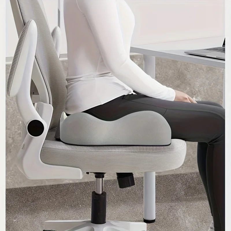 【Ergonomic Office Seat Cushion】3-Zone Memory Foam Lumbar Support Pillow Breathable Posture Corrector for Car Office Wheelchair