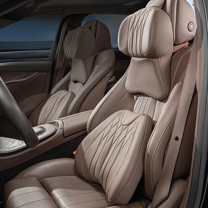 Car Lumbar Back Support Headrest Neck Pillow Memory Foam Lumbar Pillow Universal Soft Neck Pillows Cushion Car Supplies