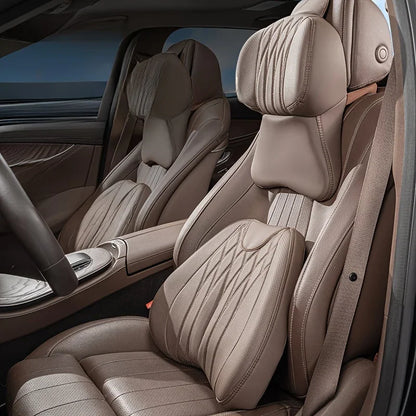 Car Lumbar Back Support Headrest Neck Pillow Memory Foam Lumbar Pillow Universal Soft Neck Pillows Cushion Car Supplies