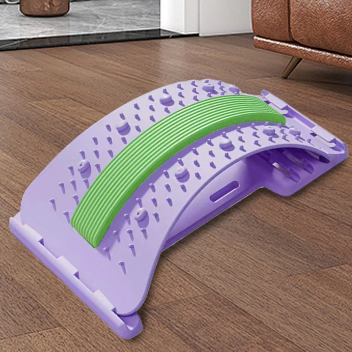 Back Stretcher 3-Level Adjustable Height Back Stretching Board Fitness Waist Neck Lumbar Massager Spine Support Muscle Release