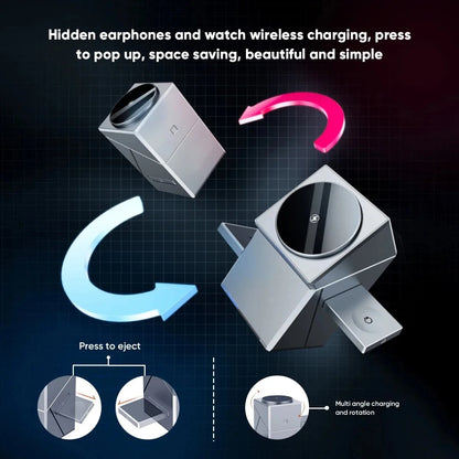Qi2 Auto-Rotation 3-in-1 MagSafe Wireless Charger