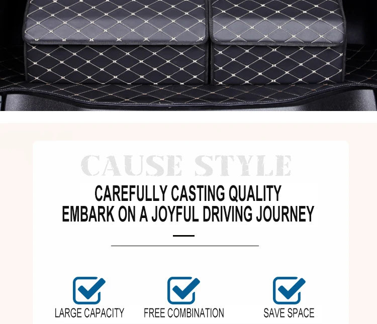 PU Leather Car Trunk Storage Box
