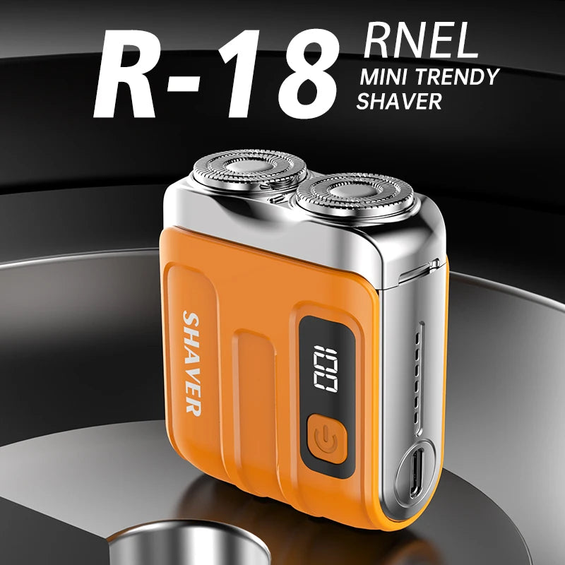Mini Dual-Blade Electric Shaver – Rechargeable, Wet & Dry Use