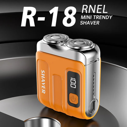 Mini Dual-Blade Electric Shaver – Rechargeable, Wet & Dry Use