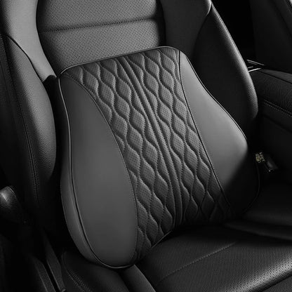 Car Headrest & Lumbar Support Pillow – Memory Foam Comfort for Driving