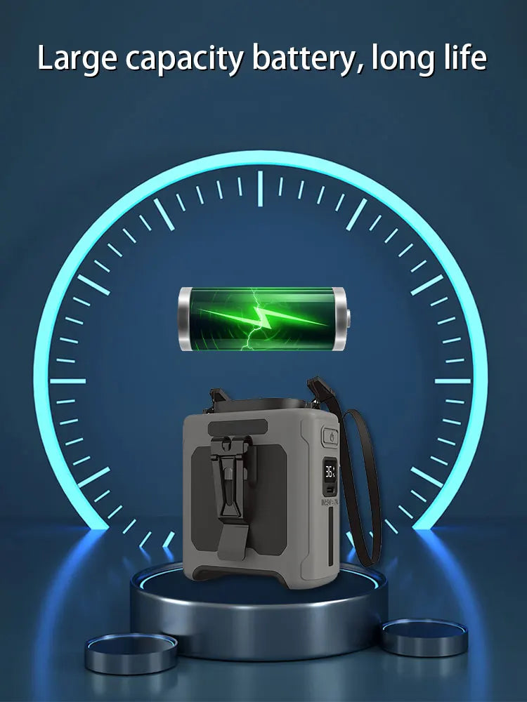 Portable Waist Fan with Flashlight