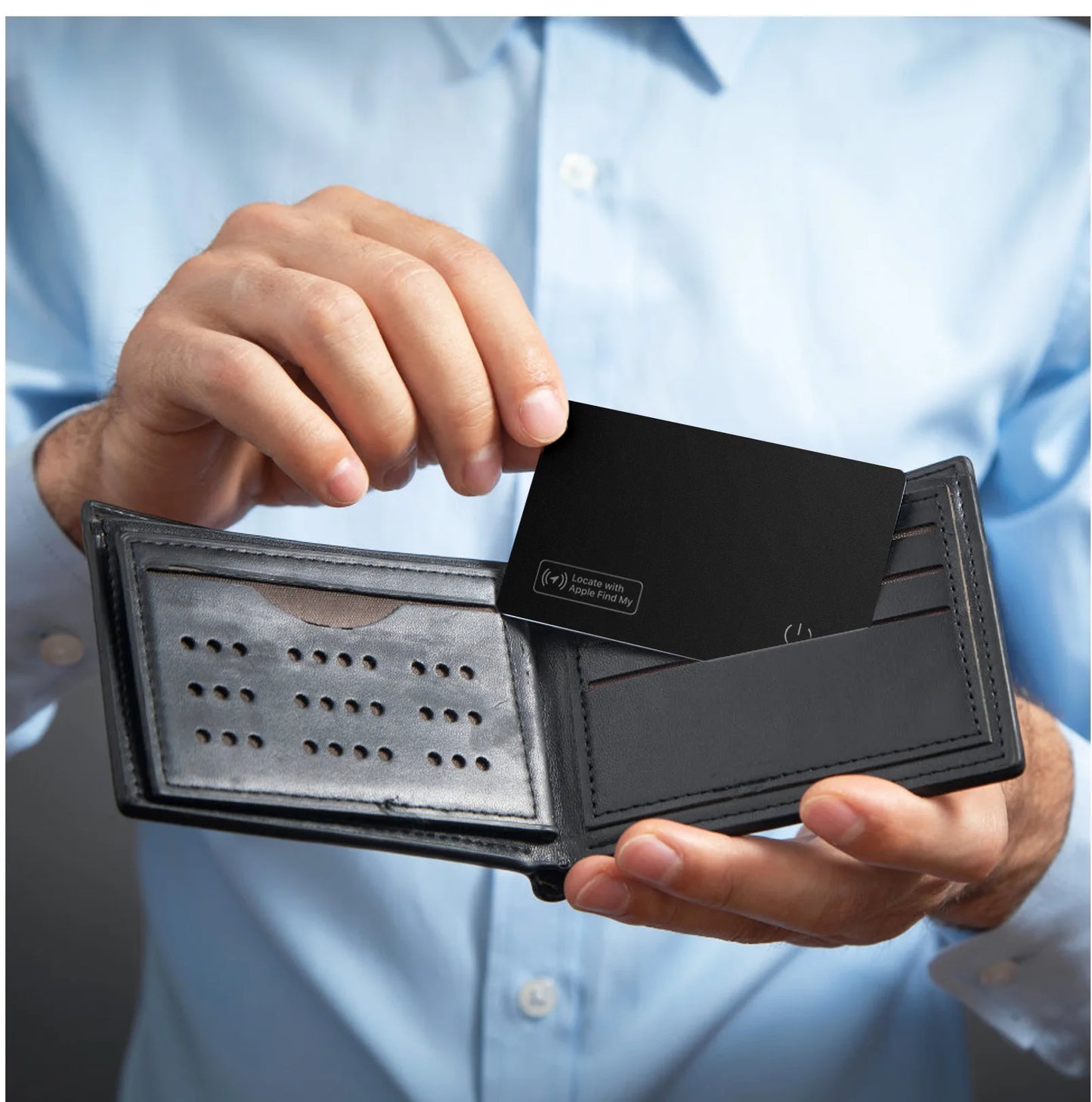 Ultra-Slim Wallet Tracker Card – Works with Apple Find My