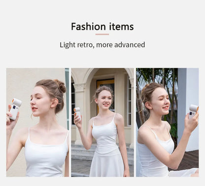 High-Speed Handheld Fan – 100-Level Cooling with Digital Display