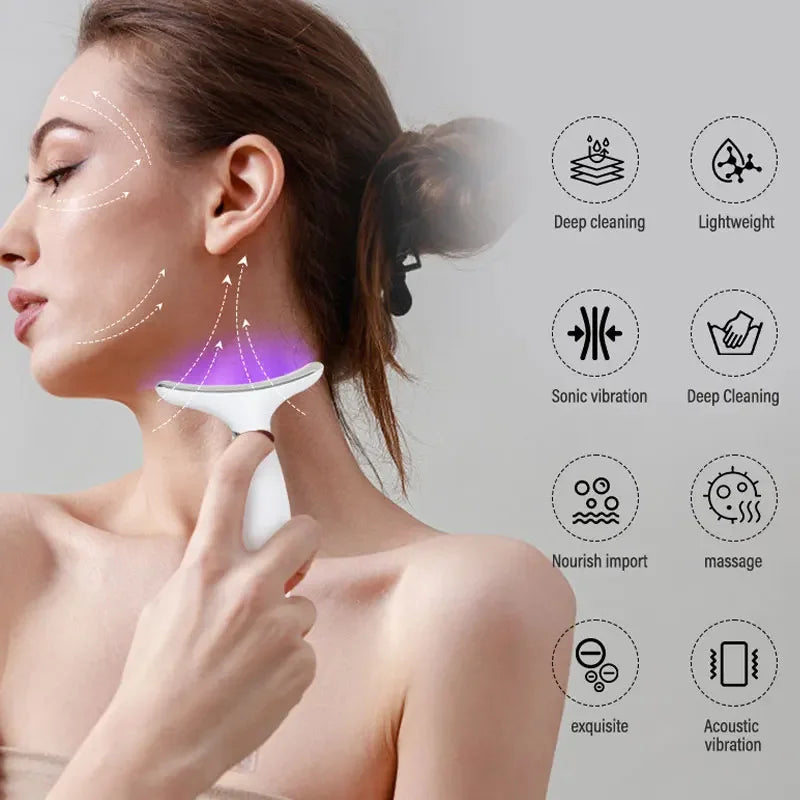 LED Facial Massage Device – EMS & Vibration Skincare Tool
