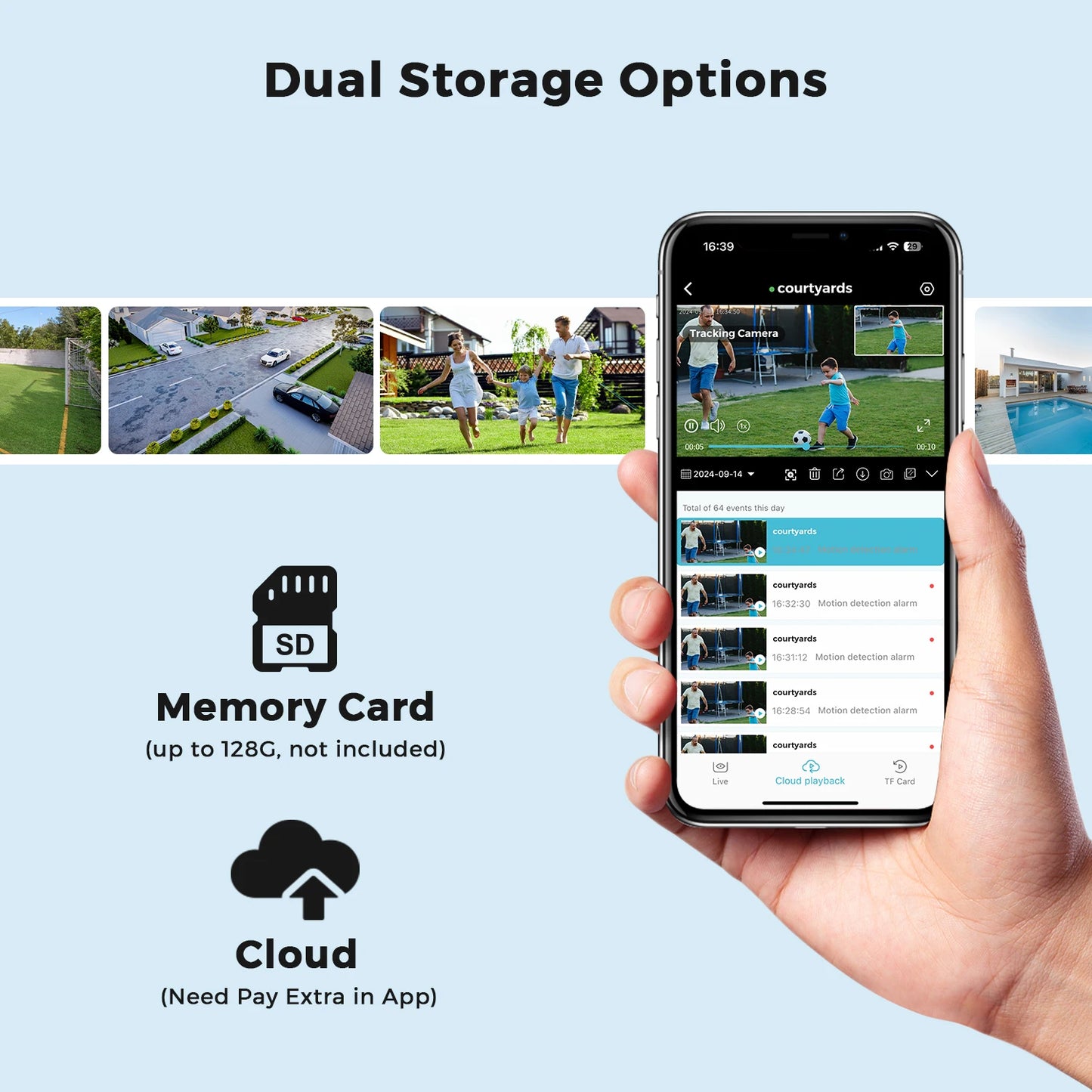 Dual-Lens PTZ WiFi Security Camera – AI Motion Detection, Color Night Vision