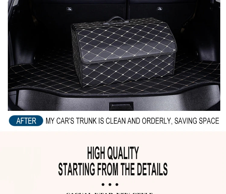 PU Leather Car Trunk Storage Box