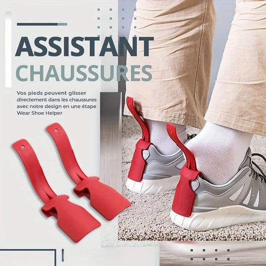 Ergonomic One-Step Shoe Horn