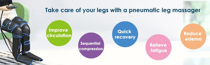 Cordless Heated Leg Massager – Full-Leg Compression with Knee Heat Therapy