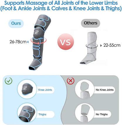 Cordless Heated Leg Massager – Full-Leg Compression with Knee Heat Therapy