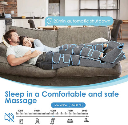 Cordless Heated Leg Massager – Full-Leg Compression with Knee Heat Therapy