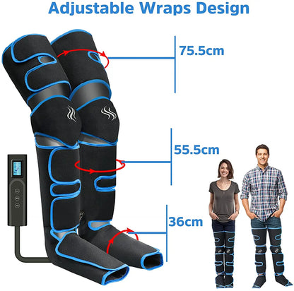 Cordless Heated Leg Massager – Full-Leg Compression with Knee Heat Therapy