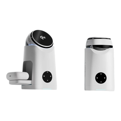 zero2cart 3-in-1 magnetic wireless charging station in white with rotating phone mount and earbud charging base