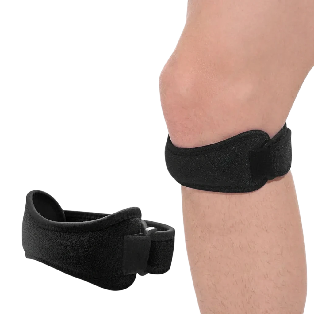 zero2cart adjustable black patella tendon knee strap for sports support and pain relief