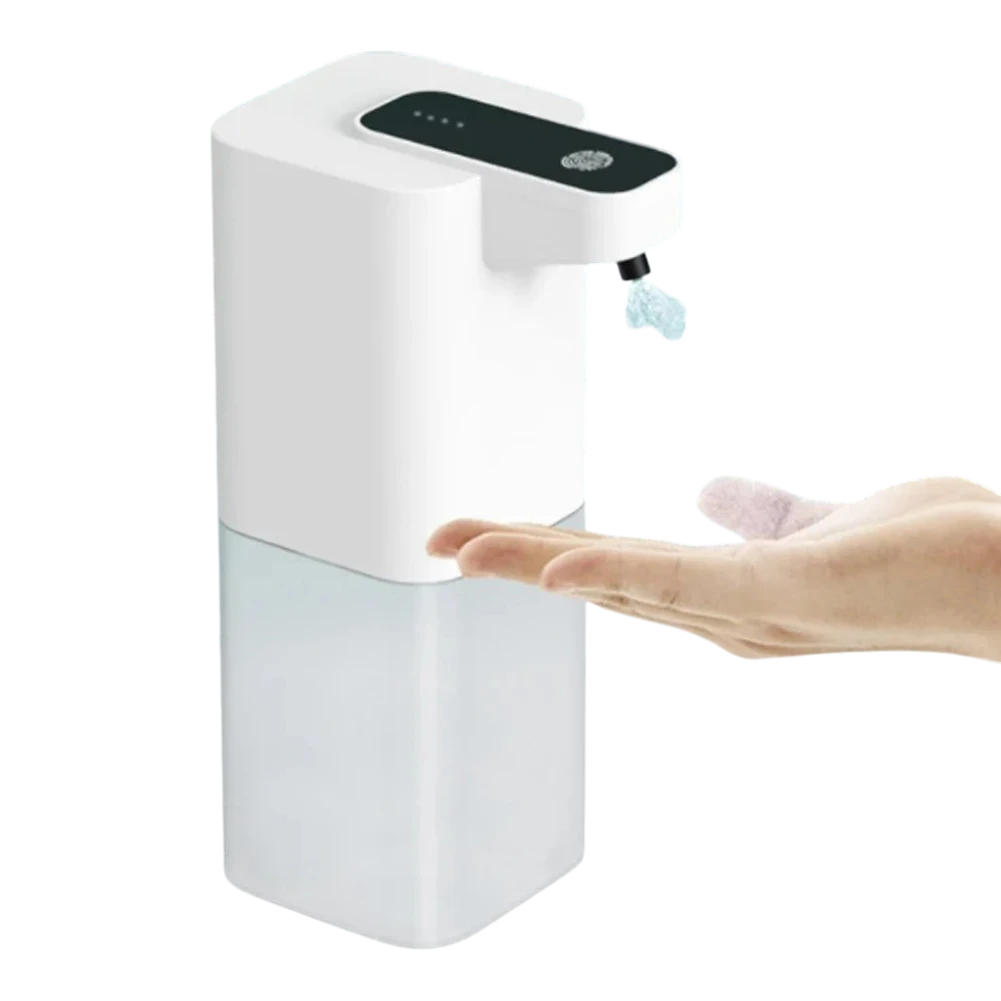 zero2cart white touchless automatic soap dispenser with sensor dispensing foam into a hand