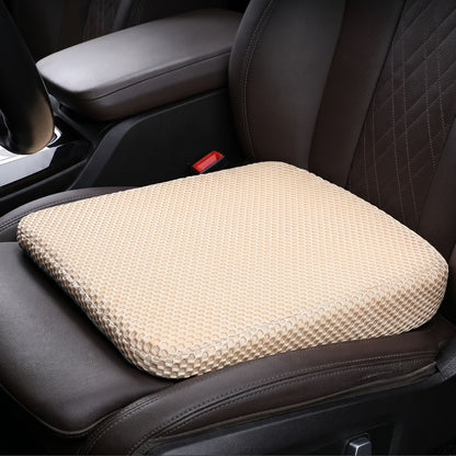 zero2cart beige honeycomb car seat booster cushion with breathable 3D mesh surface for added height and comfort