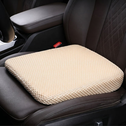 zero2cart beige honeycomb car seat booster cushion with breathable 3D mesh surface for added height and comfort
