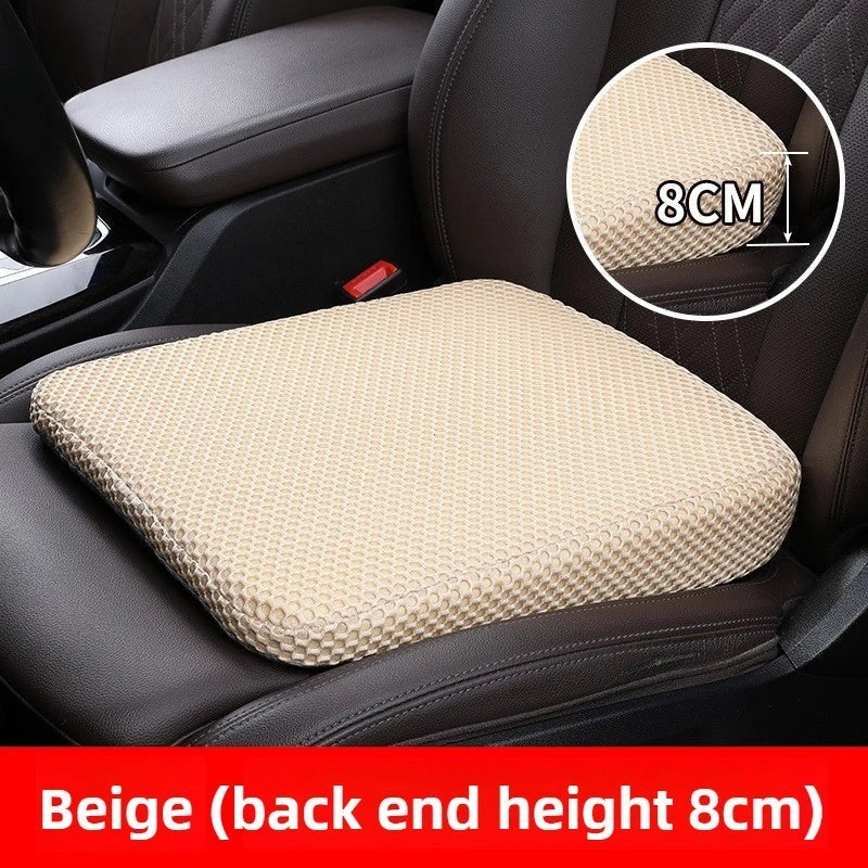 zero2cart beige honeycomb car seat booster cushion with breathable 3D mesh for added height and driving comfort