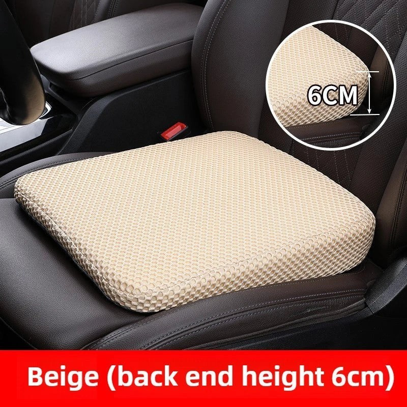 zero2cart beige honeycomb car seat booster cushion with breathable 3D mesh surface for added height and comfort