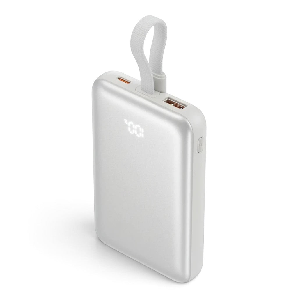 zero2cart beige 10000mAh magnetic wireless power bank with digital battery display and integrated carry loop