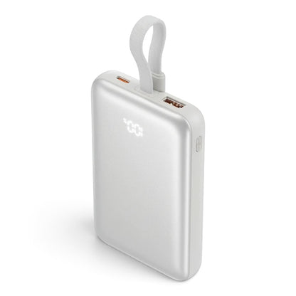 zero2cart beige 10000mAh magnetic wireless power bank with digital battery display and integrated carry loop