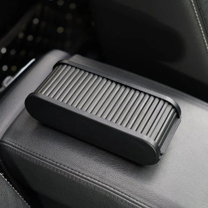 zero2cart black plastic car center console organizer box with a telescopic lid for storing small accessories