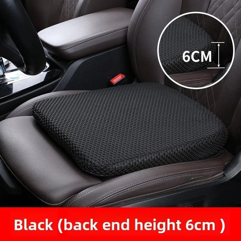 zero2cart black honeycomb car seat booster cushion with 6cm height for added comfort and breathable 3D mesh surface
