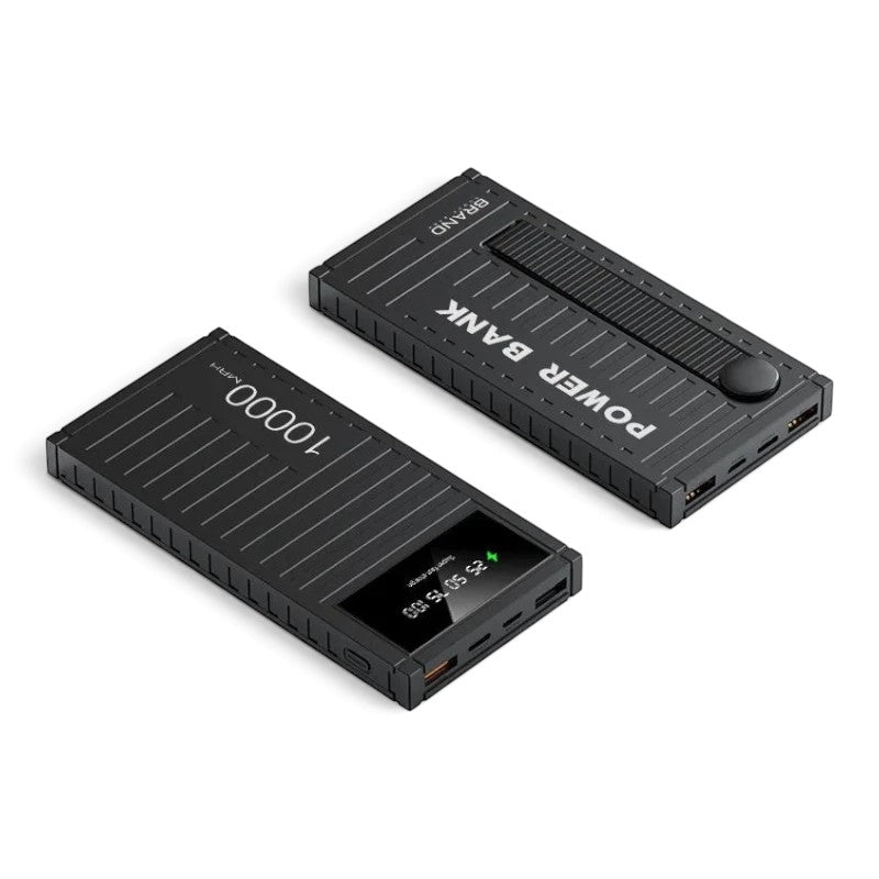 zero2cart black portable power bank with digital display and multiple USB ports for fast charging devices