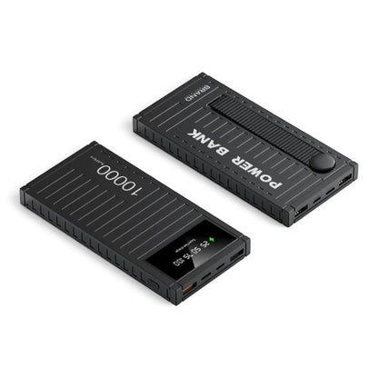 zero2cart black portable power bank with digital display and multiple USB ports for fast charging devices