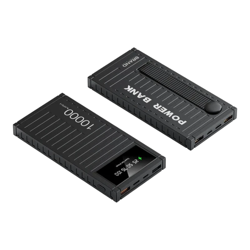 zero2cart black portable power bank with digital display and multiple USB ports for fast charging devices