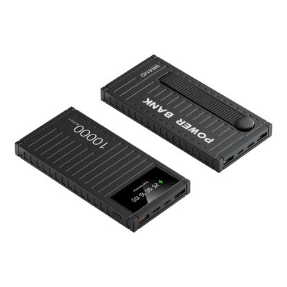 zero2cart black portable power bank with digital display and multiple USB ports for fast charging devices