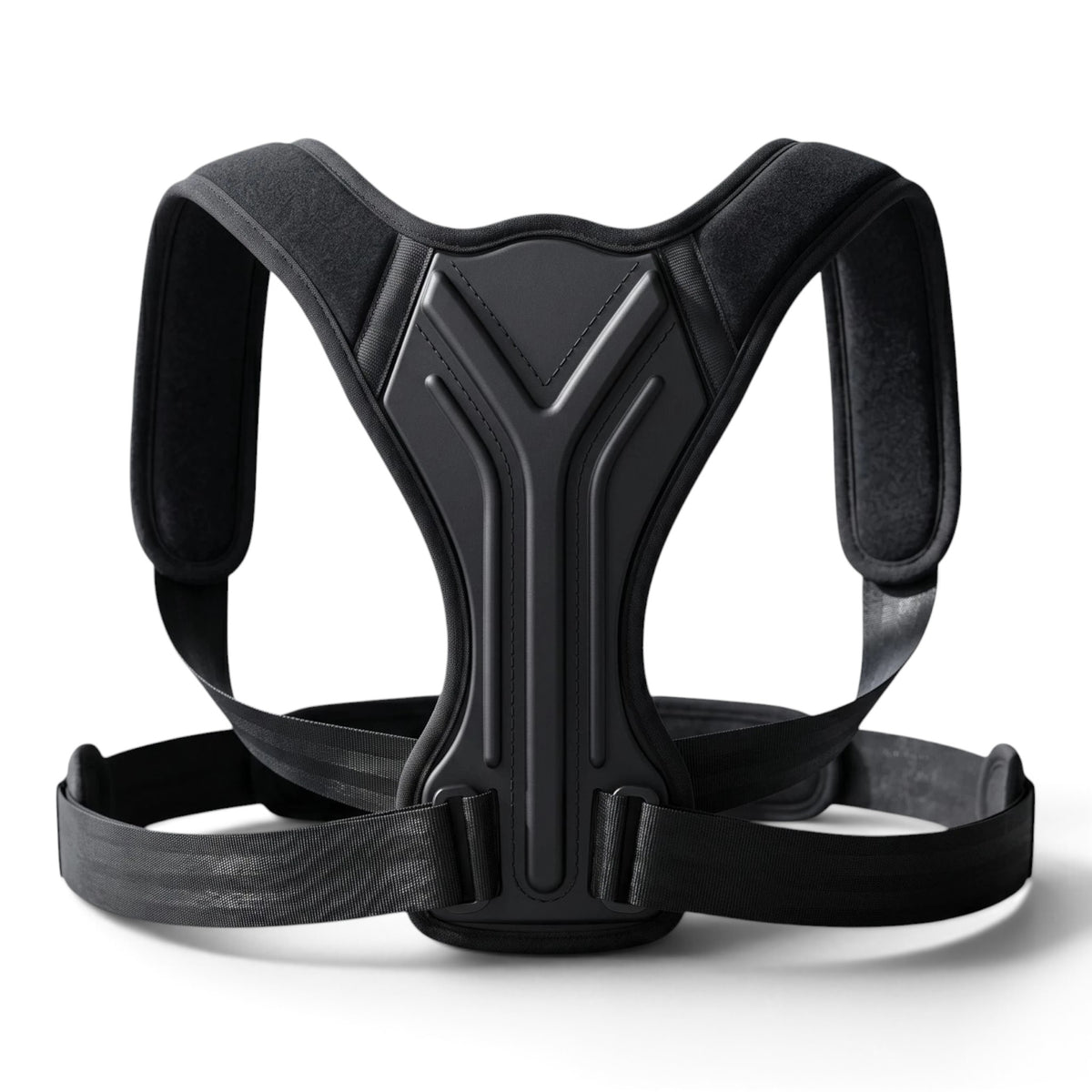 zero2cart black adjustable posture corrector brace with soft shell design for shoulder support