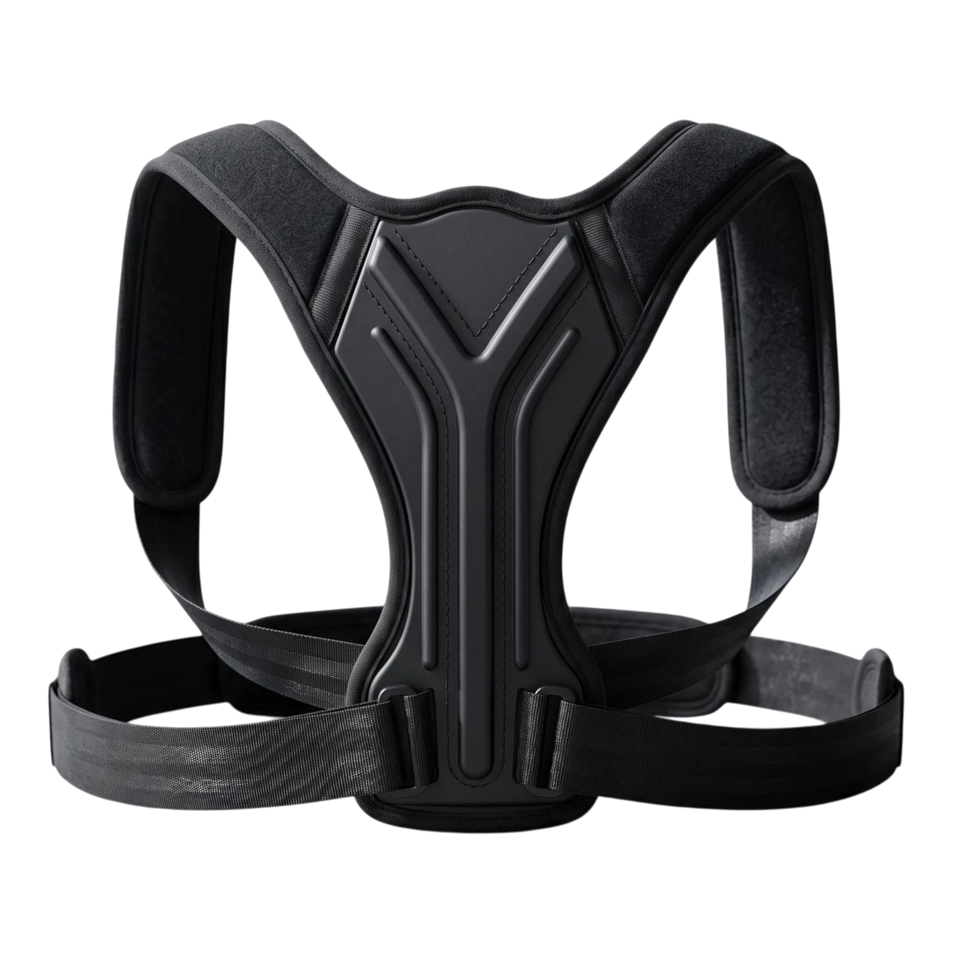 zero2cart black adjustable posture corrector brace with soft shell design for shoulder support