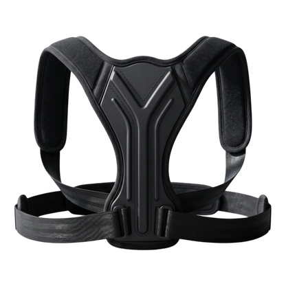 zero2cart black adjustable posture corrector brace with soft shell design for shoulder support