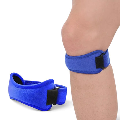 zero2cart blue adjustable patella tendon knee strap for sports support and pain relief