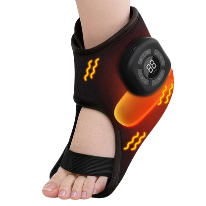 zero2cart wearable black foot and ankle massager with air compression, heating function, and digital control panel.
