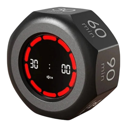 zero2cart black digital flip timer with LCD display, gravity sensor, and 7 quick-access settings for productivity.