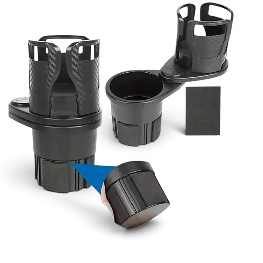 Adjustable Dual Car Cup Holder with Phone Stand