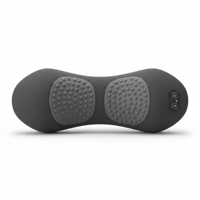 zero2cart 3-in-1 electric lumbar support pillow in dark grey with textured massage nodes and integrated controls