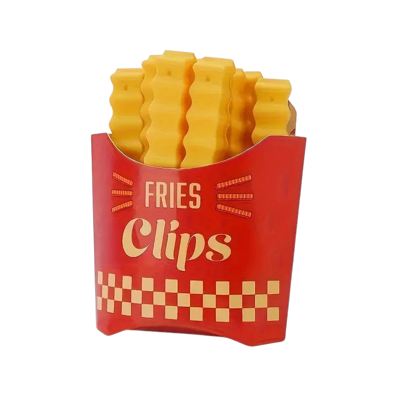 zero2cart reusable French fry shaped plastic bag sealing clip for kitchen and pantry organization